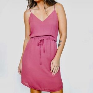 Aritzia Casimir Dress in Deep Mauve